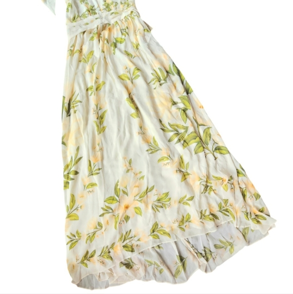 Farm Rio x Anthropologie V-Neck Floral Chiffon Maxi Dress - Picture 4 of 8